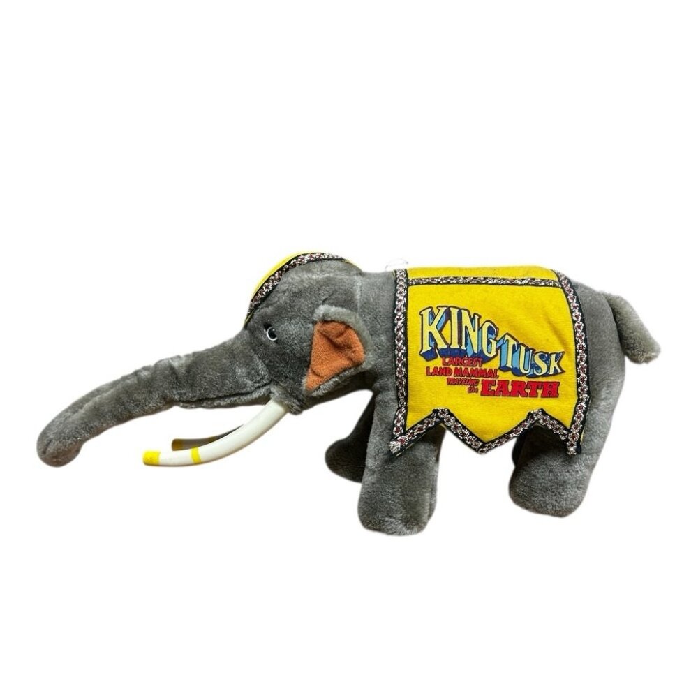 Ringling Bros Barnum & Bailey Circus Tusk the Elephant plush VINTAGE 1987